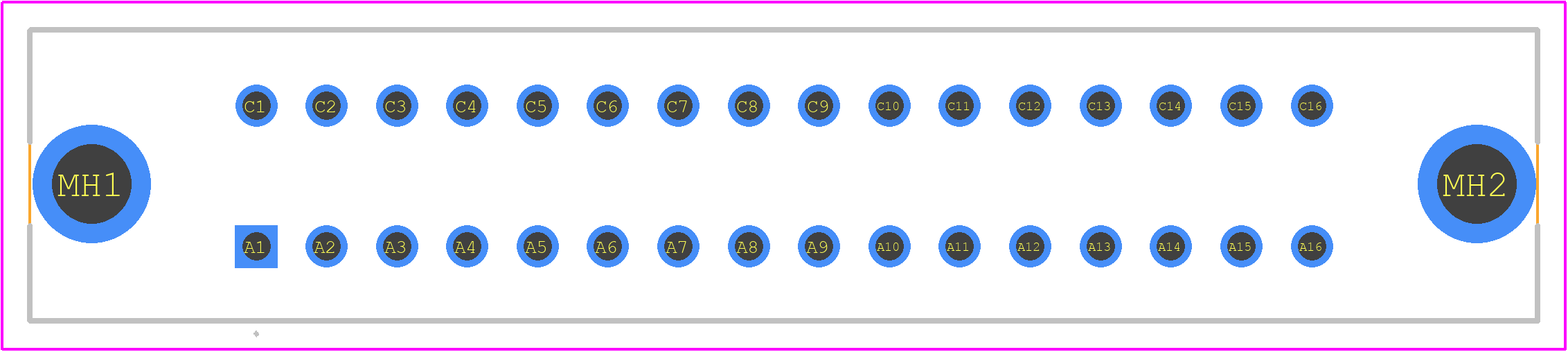 DIN-032CSB-S1L-HM - 3M PCB footprint - Other - Other - DIN-032CSB-S1L-HM-1