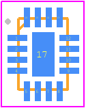 STG3482QTR - STMicroelectronics PCB footprint - Quad Flat No-Lead - Quad Flat No-Lead - QFN16L 2.6x1.8