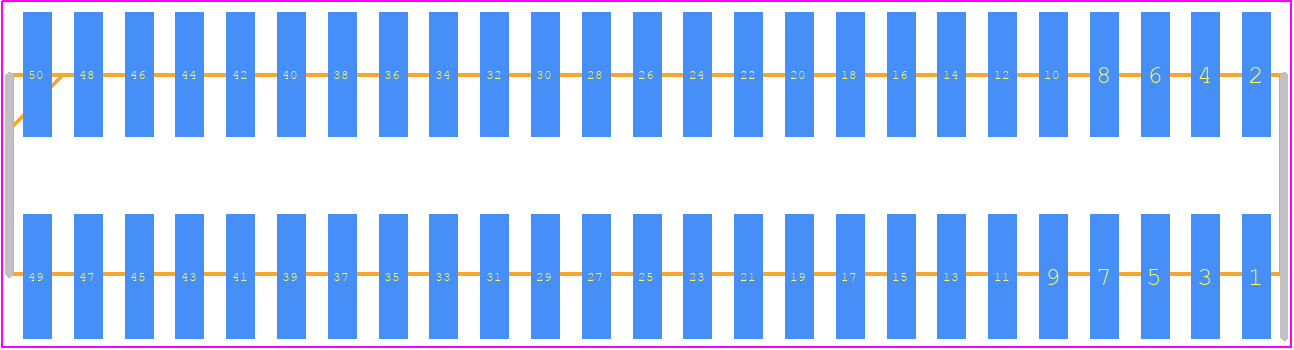 FTR-125-01-S-D - SAMTEC PCB footprint - Header, Unshrouded - Straight SMD Pin - Header, Unshrouded - Straight SMD Pin - FTR-125-01-S-D