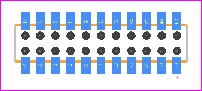 CLP-111-02-F-D-BE-P-TR - SAMTEC PCB footprint - Other - Other - CLP-111-02-XXX-D-BE-P-TR