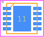 LM53600NQDSXRQ1 - Texas Instruments PCB footprint - Small Outline No-lead - Small Outline No-lead - DSX0010A