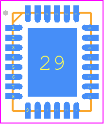 ISL97649BIRZ - Renesas Electronics PCB footprint - Quad Flat No-Lead - Quad Flat No-Lead - L28.4x5A