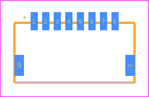 T1M-08-T-SH-L - SAMTEC PCB footprint - Other - Other - T1M-08-X-SH-L