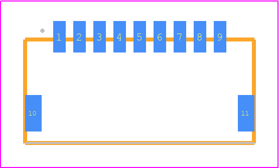 T1M-09-T-SH-L - SAMTEC PCB footprint - Other - Other - T1M-09-X-SH-L