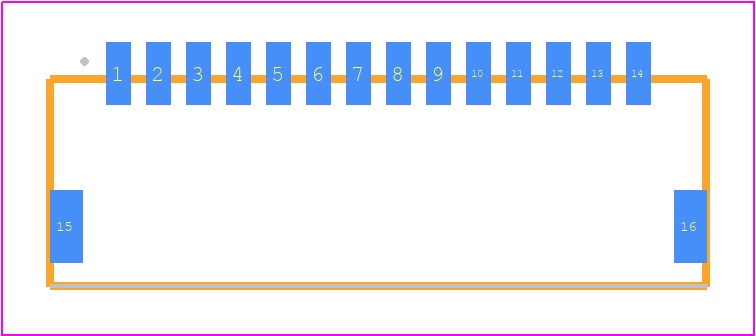 T1M-14-T-SH-L - SAMTEC PCB footprint - Other - Other - T1M-14-X-SH-L