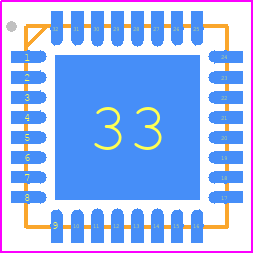 CY8C4025LQI-S412 - Infineon PCB footprint - Quad Flat No-Lead - Quad Flat No-Lead - 32-pin QFN (5 × 5 × 0.55 mm) LQ32 3.5 × 3.5 E-Pad (Sawn)