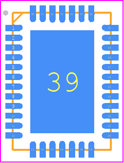 LTC2494CUHF#PBF - Analog Devices PCB footprint - Quad Flat No-Lead - Quad Flat No-Lead - UHF Package 38-Lead Plastic QFN (5mm × 7mm)