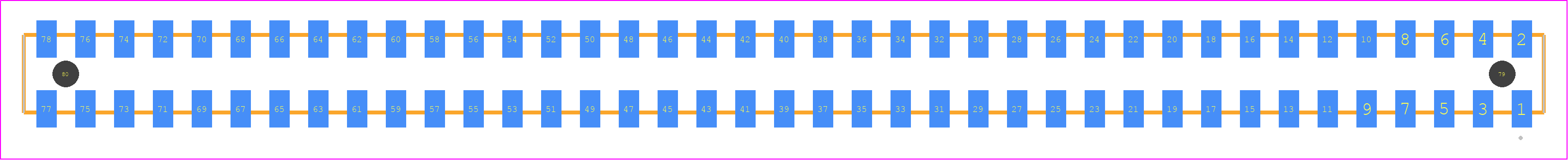 SQW-139-01-H-D-VS-A-K-TR - SAMTEC PCB footprint - Other - Other - SQW-139-01-XX-D-VS-A-K-TR