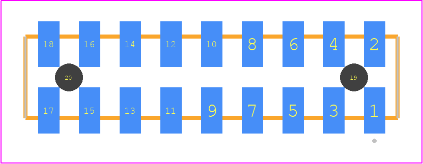 SQW-109-01-LM-D-VS-A - SAMTEC PCB footprint - Other - Other - SQW-109-01-XXX-D-VS-A