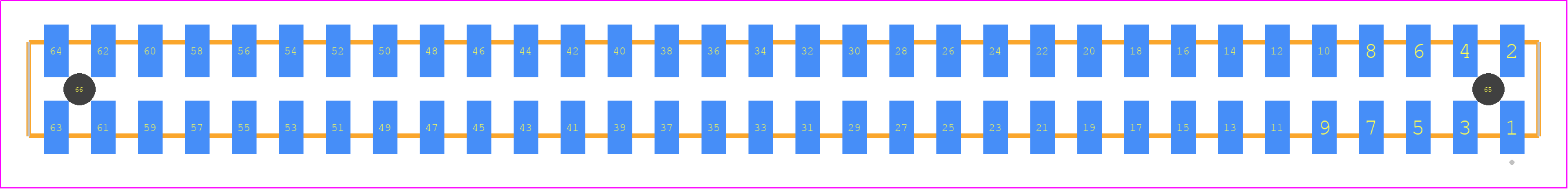 SQW-132-01-STL-D-VS-A - SAMTEC PCB footprint - Other - Other - SQW-132-01-XXX-D-VS-A