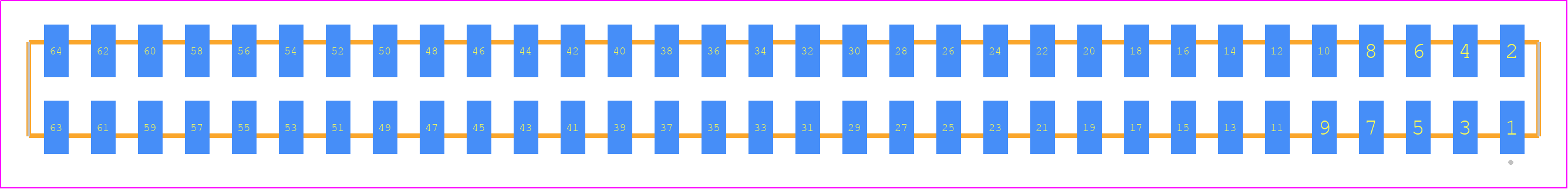 SQW-132-01-S-D-VS-TR - SAMTEC PCB footprint - Other - Other - SQW-132-01-XX-D-VS-TR