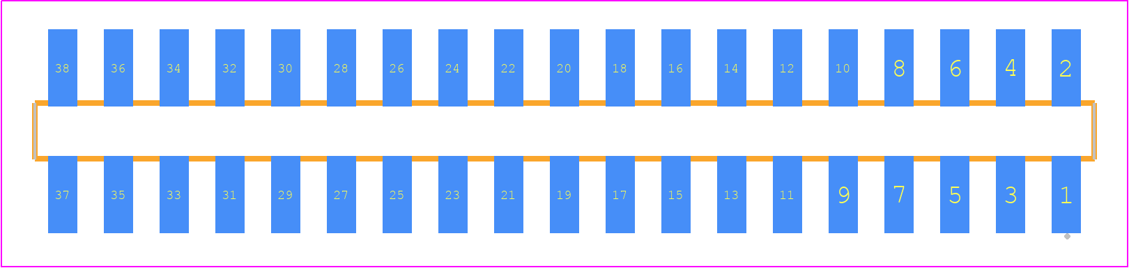 SMM-119-02-F-D-K - SAMTEC PCB footprint - Other - Other - SMM-119-02-XX-D-K
