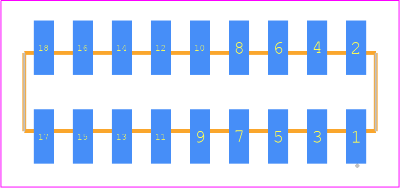 SMM-109-02-S-D-TR - SAMTEC PCB footprint - Other - Other - SMM-109-02-XX-D-TR