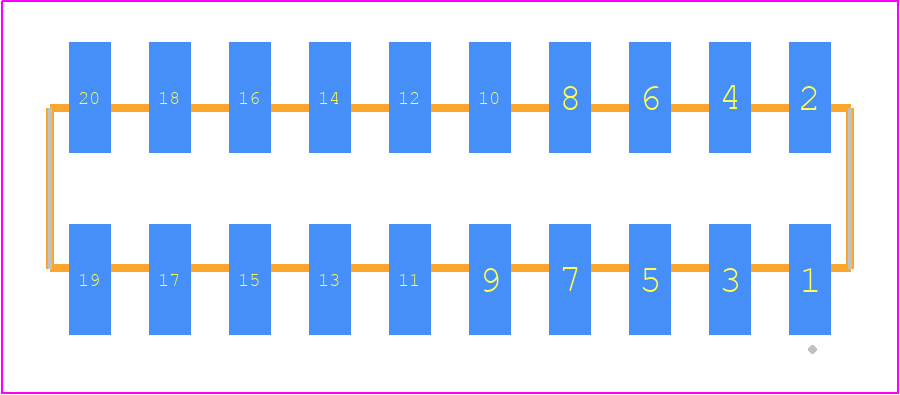 SMM-110-02-SM-D - SAMTEC PCB footprint - Other - Other - SMM-110-02-XX-D