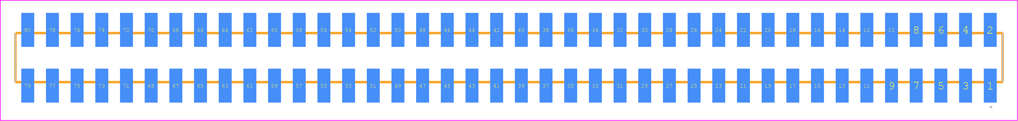 SMM-140-02-H-D - SAMTEC PCB footprint - Other - Other - SMM-140-02-XX-D