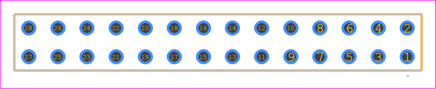 SLW-114-01-T-D - SAMTEC PCB footprint - Other - Other - SLW-114-01-X-D