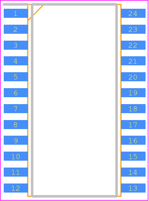 X9448WS24IT1 - Renesas Electronics PCB footprint - Small Outline Packages - Small Outline Packages - 24-Lead Plastic, SOIC, Package Code S24
