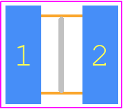 VJ1111D4R7CXRAJ - Vishay PCB footprint - Capacitor Chip Non-polarised - Capacitor Chip Non-polarised - 1111