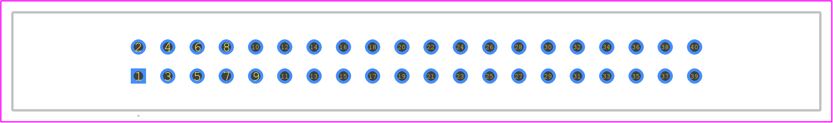 HIF3BA-40PA-2.54DSA(63) - Hirose PCB footprint - Other - Other - HIF3BA-40PA-2.54DSA(63)-1