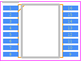 LC89091JA-AH - onsemi PCB footprint - Small Outline Packages - Small Outline Packages - SSOP16*