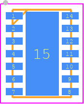 TCAN1043HDMTTQ1 - Texas Instruments PCB footprint - Small Outline No-lead - Small Outline No-lead - DMT0014A