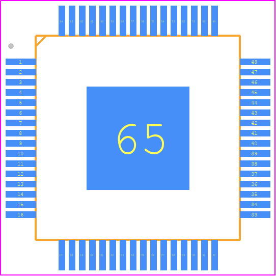 SY89826LHY - Microchip PCB footprint - Quad Flat Packages - Quad Flat Packages - 64-PIN EPAD-TQFP (DIE UP) (H64-1)