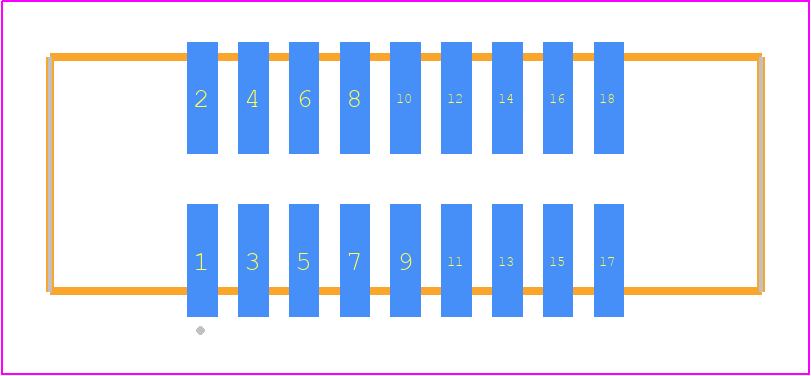 SHF-109-01-F-D-SM - SAMTEC PCB footprint - Other - Other - SHF-109-01-X-D-SM
