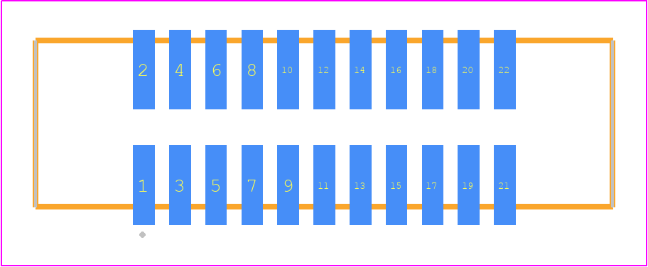 SHF-111-01-F-D-SM - SAMTEC PCB footprint - Other - Other - SHF-111-01-X-D-SM