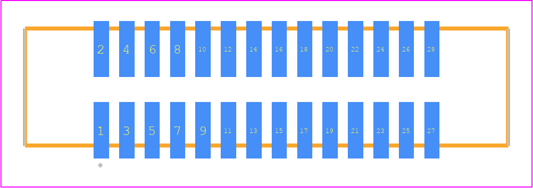 SHF-114-01-S-D-SM - SAMTEC PCB footprint - Other - Other - SHF-114-01-X-D-SM