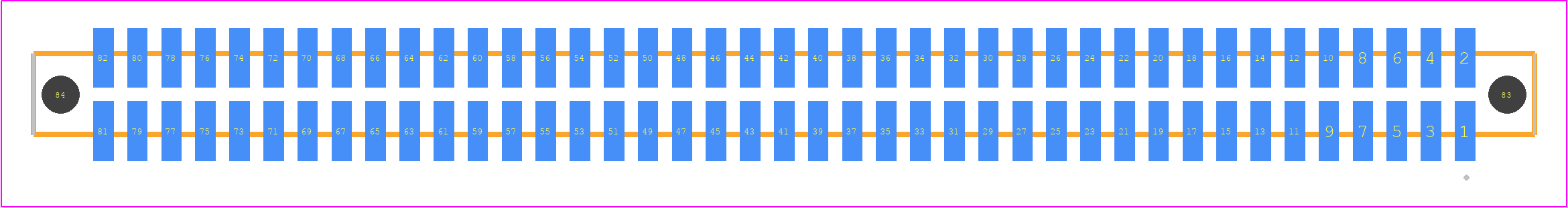 SFC-141-T2-F-D-A-K - SAMTEC PCB footprint - Other - Other - SFC-141-T2-XX-D-A-K