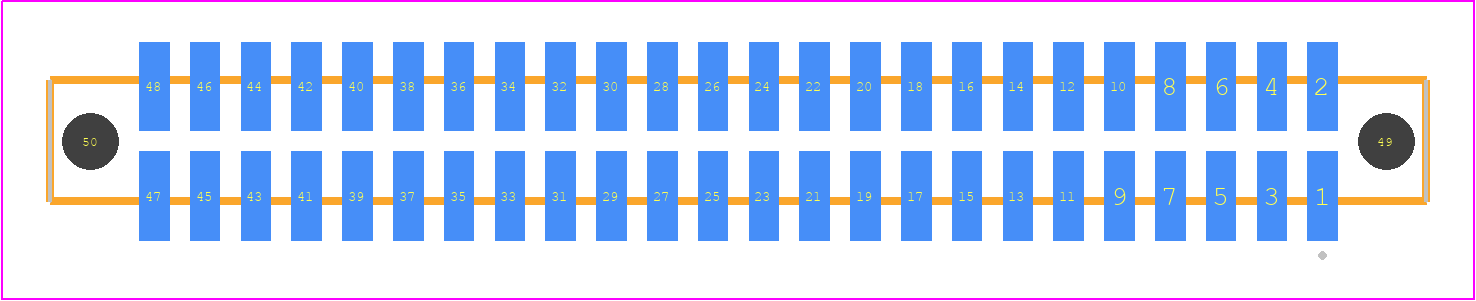 SFC-124-T2-F-D-A-K-TR - SAMTEC PCB footprint - Other - Other - SFC-124-T2-XX-D-A-K-TR