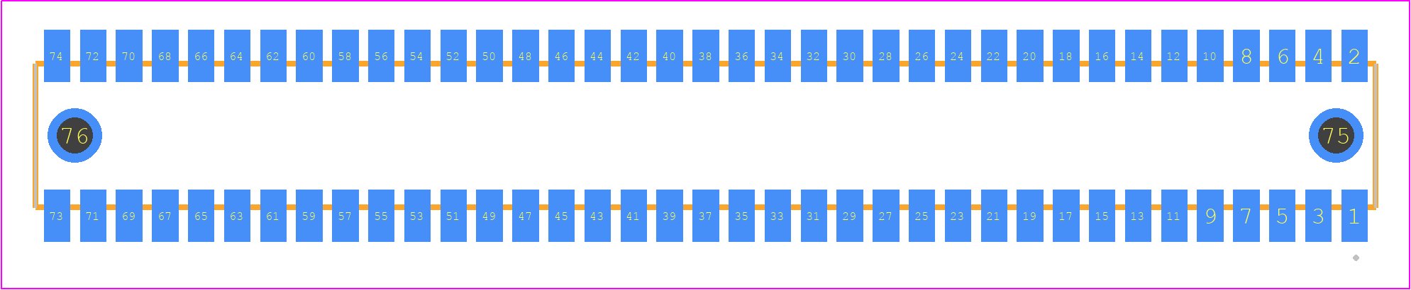 RSM-137-02-STL-D-LC - SAMTEC PCB footprint - Other - Other - RSM-137-02-XX-D-LC