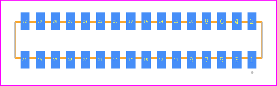 CLP-116-02-G-D - SAMTEC PCB footprint - Other - Other - CLP-116-02-XXX-D
