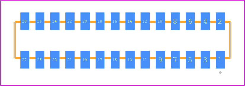 CLP-114-02-L-D-TR - SAMTEC PCB footprint - Other - Other - CLP-114-02-XXX-D-TR