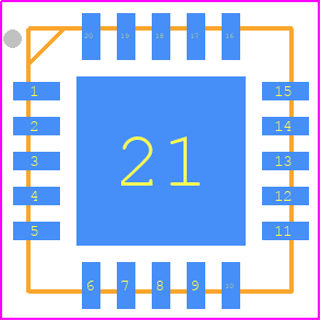 ISL6532BCRZ - Renesas Electronics PCB footprint - Quad Flat No-Lead - Quad Flat No-Lead - L20.6x6-