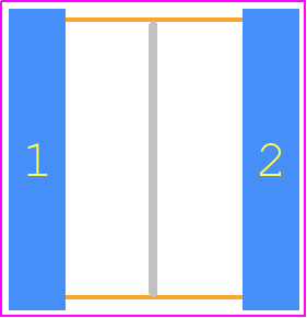 CDR06BX474AKUS - Kyocera AVX PCB footprint - Capacitor Chip Non-polarised - Capacitor Chip Non-polarised - CDR06BX474AKUS