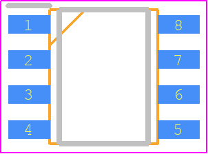 MAX4428ESA - Analog Devices PCB footprint - Small Outline Packages - Small Outline Packages - 8 LEAD SMALL OUTLINE