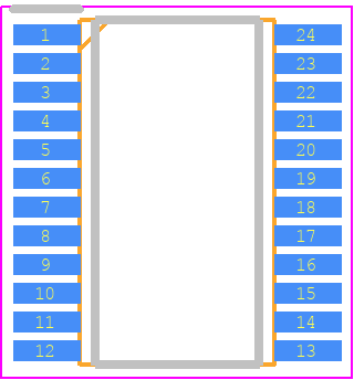 XRA1203IG24TR-F - EXAR PCB footprint - Small Outline Packages - Small Outline Packages - 24 pin TSSOP-1