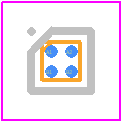 NCP435FCT2G - onsemi PCB footprint - BGA - BGA - WLCSP4, 0.96x0.96