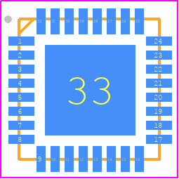 LMH7324SQ/NOPB - Texas Instruments PCB footprint - Quad Flat No-Lead - Quad Flat No-Lead - RTV0032A-