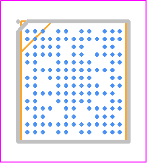 MT2502A - Media_tek PCB footprint - BGA - BGA - TFBGA 5.4mm*6.2mm, 143-ball,