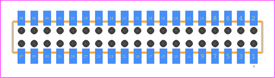 CLP-119-02-LM-D-BE-P - SAMTEC PCB footprint - Other - Other - CLP-119-02-XXX-D-BE-P