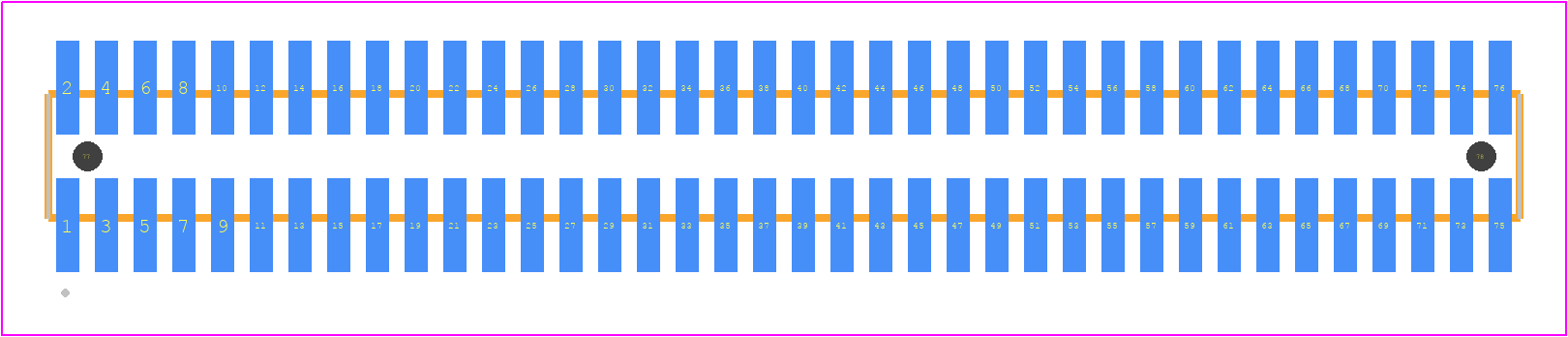 FTMH-138-03-LM-DV-A - SAMTEC PCB footprint - Other - Other - FTMH-138-YY-XX-DV-A