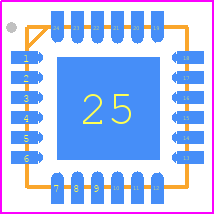 MASW-008322-TR1000 - MACOM PCB footprint - Quad Flat No-Lead - Quad Flat No-Lead - 4 mm 24-Lead PQFN_1