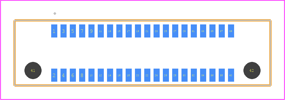 ERM8-020-08.0-S-DV - SAMTEC PCB footprint - Other - Other - ERM8-020-YYYY-XXX-DV