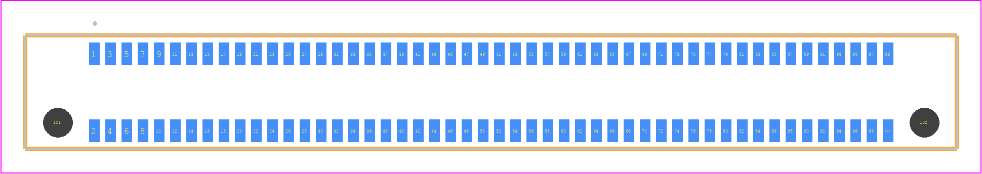 ERM8-050-08.0-TL-DV - SAMTEC PCB footprint - Other - Other - ERM8-050-YYYY-XXX-DV