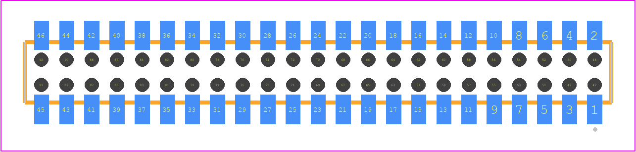 CLP-123-02-L-D-BE - SAMTEC PCB footprint - Other - Other - CLP-123-02-XXX-D-BE