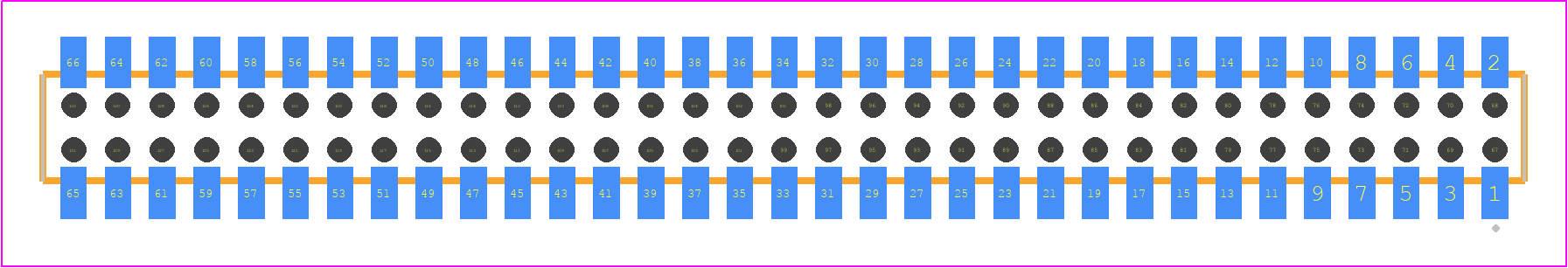 CLP-133-02-G-D-BE - SAMTEC PCB footprint - Other - Other - CLP-133-02-XXX-D-BE
