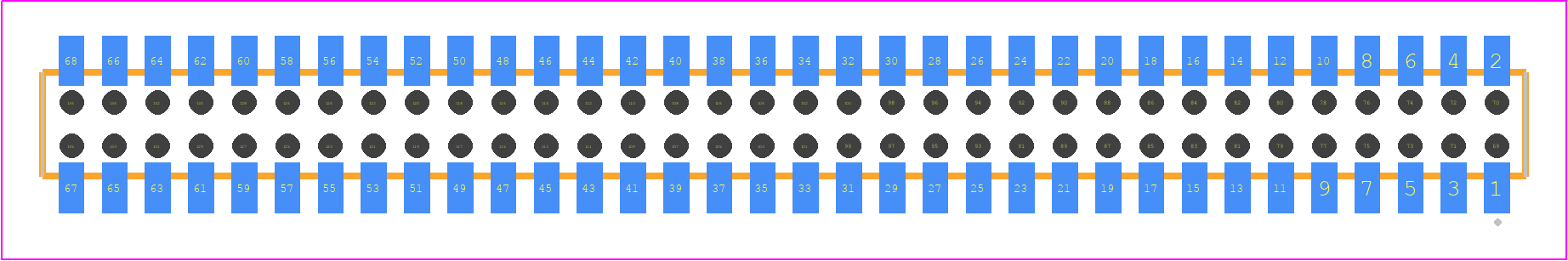 CLP-134-02-G-D-BE - SAMTEC PCB footprint - Other - Other - CLP-134-02-XXX-D-BE