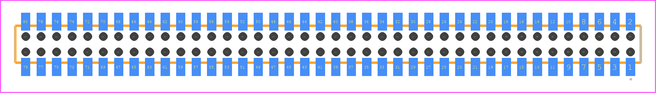 CLP-140-02-STL-D-BE - SAMTEC PCB footprint - Other - Other - CLP-140-02-XXX-D-BE